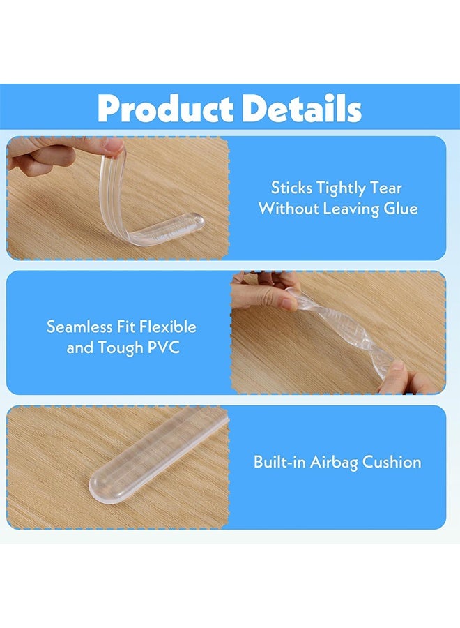 GD 72 Pcs Safety Corner Protectors Guards, Clear Furniture Corner Guard, Transparent Corner Guards for to Cover Sharp Furniture, Table Edges, Cupboard, Stool Corners and Protection of Children's Safety - Image 3