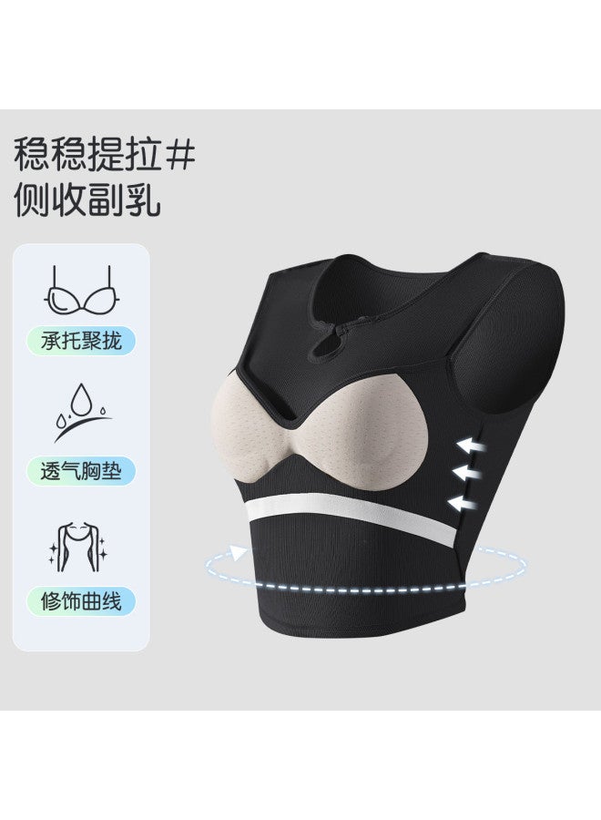 MIIOW Autumn Women'S Camisole With Ribbed Skin-Friendly Fabric, Built-In Bra Pads, Wide Strap Tank Top For Layering Or Outerwear - Image 3