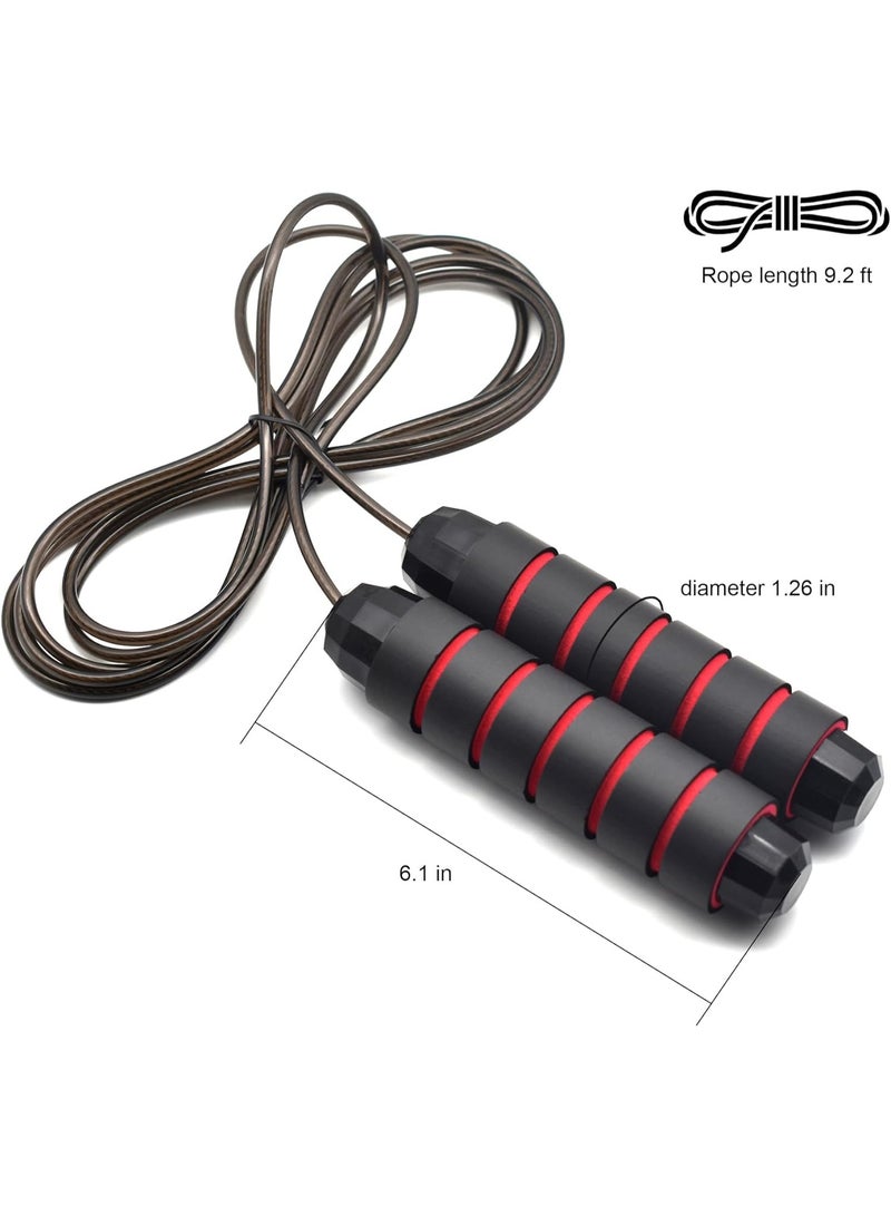 Zesen Jump rope, anti-tangling high-speed jump rope with ball bearings, suitable for adults and children, adjustable steel jump rope with foam handles, suitable for fitness, home workouts and body shaping. - Image 2