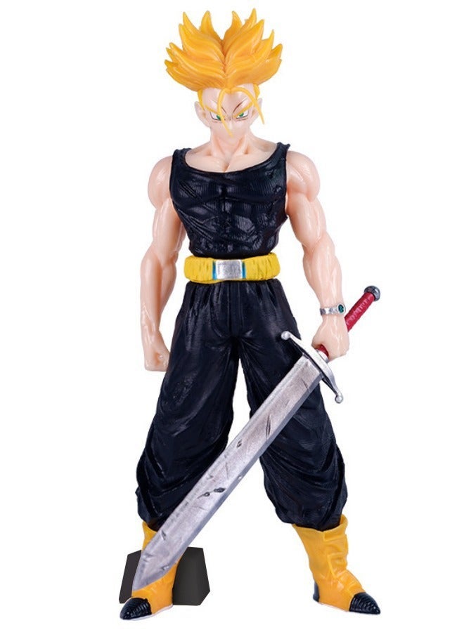 دراجون بول زد Dragon Ball Z - شخصية Torankusu ذات الشعر الأصفر، لعبة نموذج Dragon Ball GT، شخصية Super Saiyan Action، زينة نموذج واقعي للرسوم المتحركة، تمثال نموذجي فائق التجميع 21.5 سم - Image 1