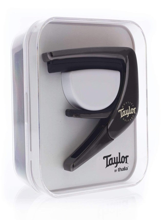 Thalia Taylor Black Chrome Finish Capo - Koa w/Black Taylor Logo - Image 3