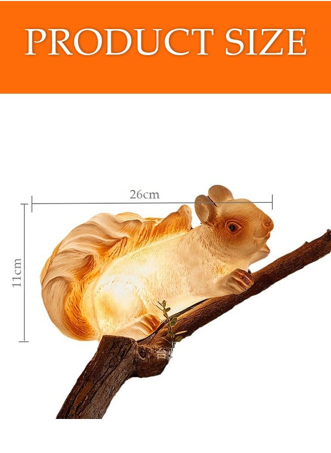 DUNISO Outdoor light, PVC cartoon simulation squirrel light, LED lawn light, waterproof and heat-resistant, suitable for courtyards, villas, parks, squares, 26 * 11cm  - Image 2