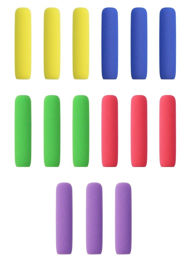 SMLBJUTE Pencil Grip Soft Foam Pencil Grips for Handwriting 1.5 Inch Comfort Pencil Holder for Writing Aid 5 Color (15 Pcs Classics) - Image 1
