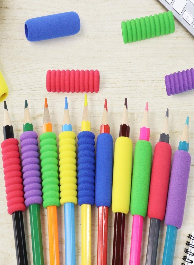 SMLBJUTE Pencil Grip Soft Foam Pencil Grips for Handwriting 1.5 Inch Comfort Pencil Holder for Writing Aid 5 Color (15 Pcs Classics) - Image 3