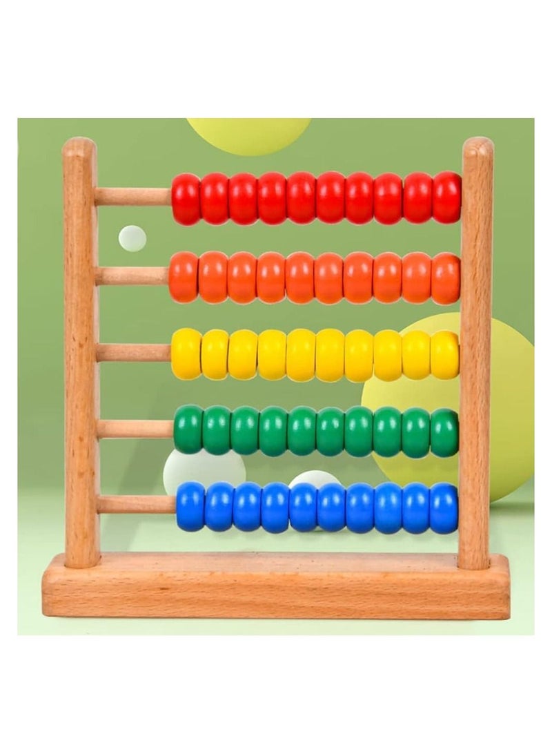 Wooden Counting Toy Abacus Bead Wood Classic Tool Portable Numbers Math Calculating for Home Classroom School  - Image 2