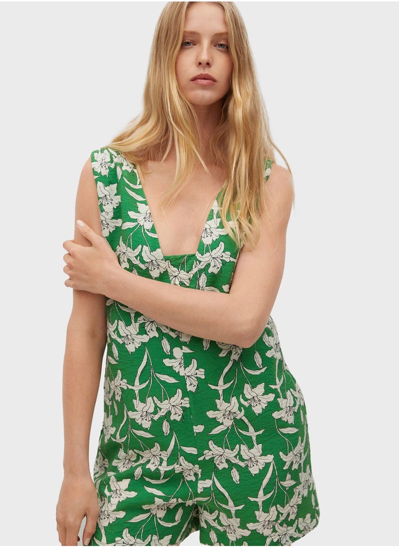 MANGO - Printed Playsuit - Image 1