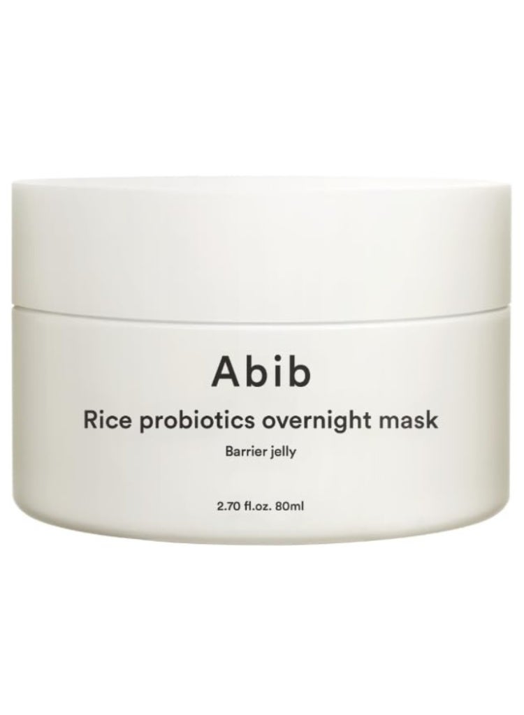 ابيب عبوة Abib Rice Probiotics Overnight Mask Barrier Jelly – ماسك مكثف للترطيب والتغذية لحاجز البشرة، قوام جل من أجل بشرة مرنة، أقل إجهاد 80 مل - Image 1