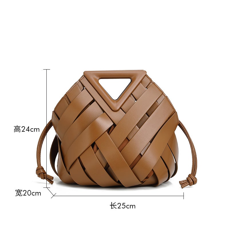 Guangzhou Tianhong Handmade Woven Clip Bag Fashionable Large Capacity Portable Shoulder Crossbody Women'S Vegetable Basket Bag - Image 5