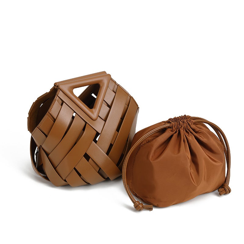 Guangzhou Tianhong Handmade Woven Clip Bag Fashionable Large Capacity Portable Shoulder Crossbody Women'S Vegetable Basket Bag - Image 4