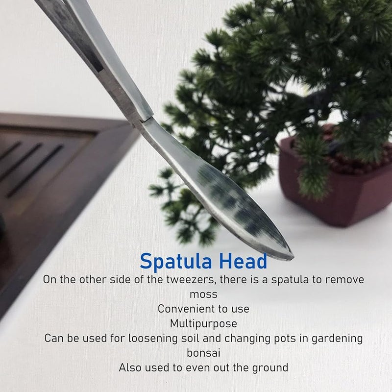 Professional Stainless Steel Bonsai Tweezers Curved Rust Proof Garden Plant Tool - Image 2