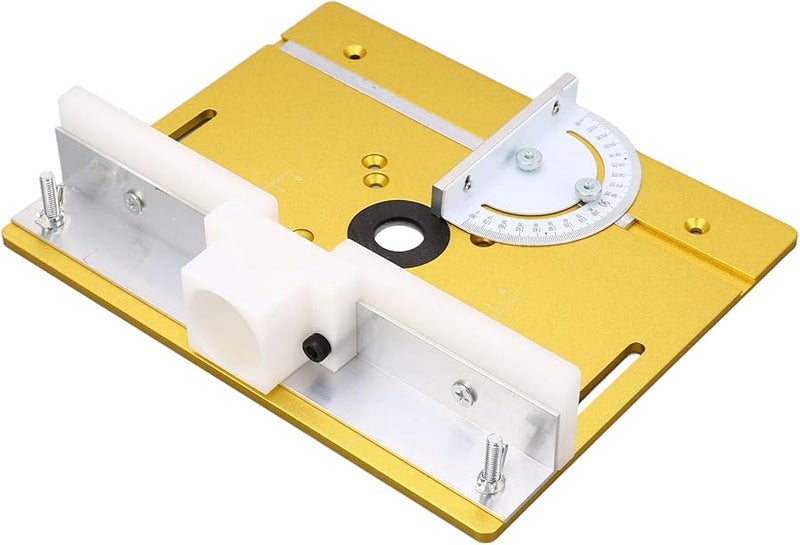 Gold Router Flip Board Aluminum Insert Base Plate For Router Table Saw - Image 4