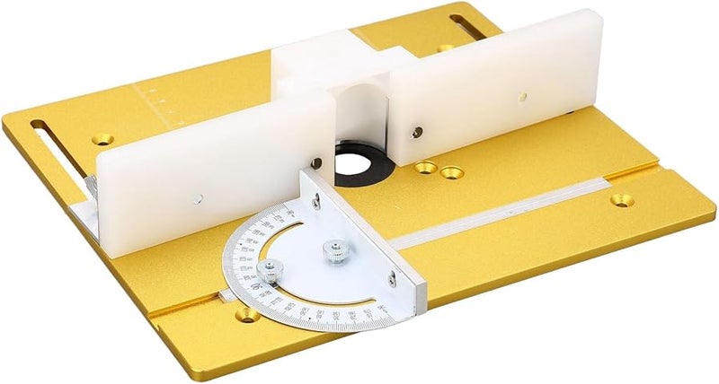 Gold Router Flip Board Aluminum Insert Base Plate For Router Table Saw - Image 1