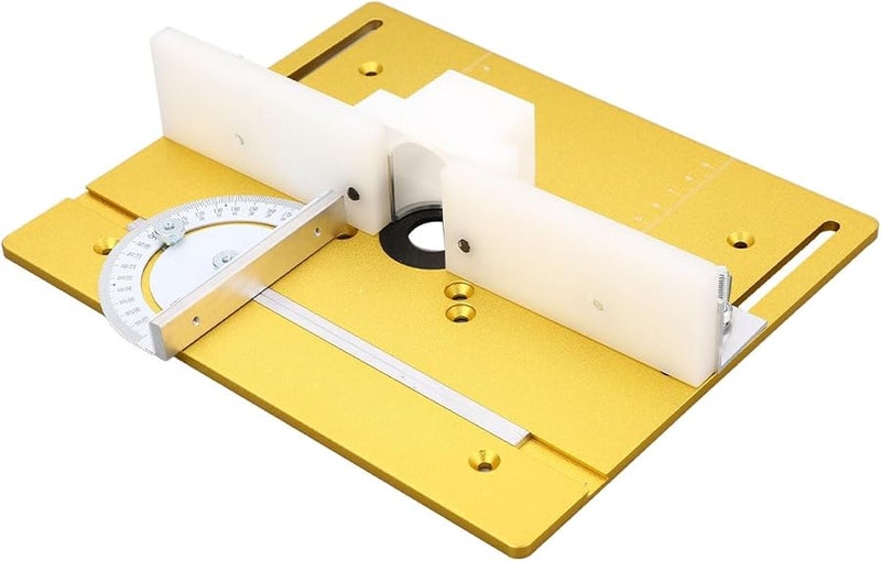 Gold Router Flip Board Aluminum Insert Base Plate For Router Table Saw - Image 5