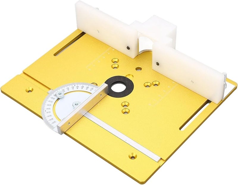 Gold Router Flip Board Aluminum Insert Base Plate For Router Table Saw - Image 3