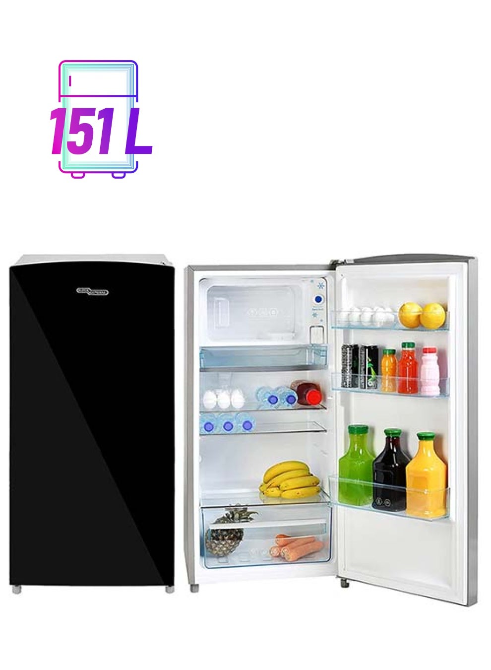 Single Door Refrigerator 573 W SGR186 Black