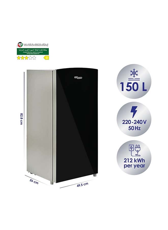 SUPER GENERAL Single Door Refrigerator 573 W SGR186 Black - Image 2