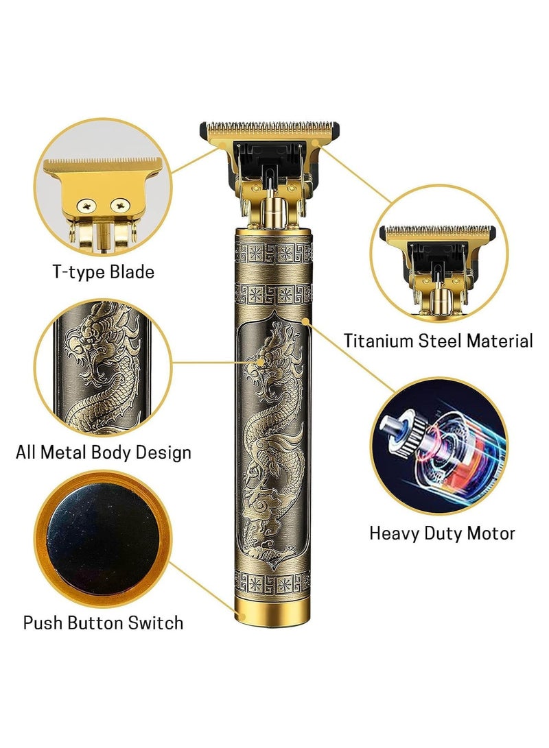 Hair Clippers for Men, Professional Hair Trimmer T-Blade Trimmer Electric Haircut Kit Cordless Rechargeable Zero Gapped Edgers Clippers Beard Trimmers Grooming Kit Men's Gift - Image 2