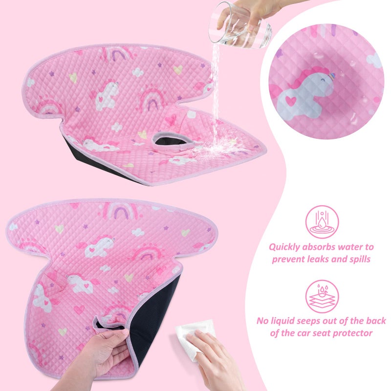 INFANZIA Dry Seat, Car Seat Protector Waterproof Carseat Liner Potty Training Toddlers, Baby and Infants, Piddle Pad for Carseats Strollers (Pink, 2 Packs) - Image 5