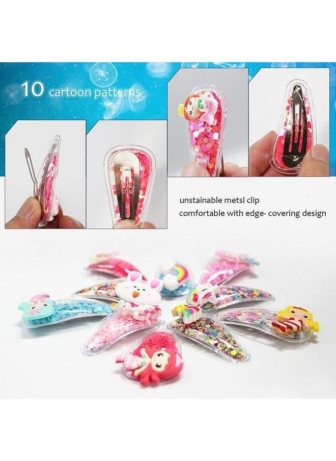 Fameza 10 Pcs Baby Girls Hair Clips Glitter Sparkly Alligator Hair Clips Animals Hair Barrettes Hairpins Hair Accessories For Girl Teens Kids Babies Toddlers  - Image 3