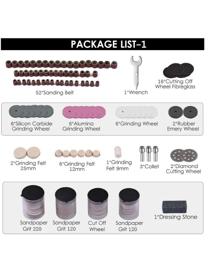 Abrasive Rotary Tool Accessory Kit – 400 PCS Mini Drill Attachments for Grinding, Polishing, Cutting & Engraving – Compatible with Dremel - Image 4