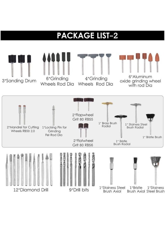 Abrasive Rotary Tool Accessory Kit – 400 PCS Mini Drill Attachments for Grinding, Polishing, Cutting & Engraving – Compatible with Dremel - Image 3