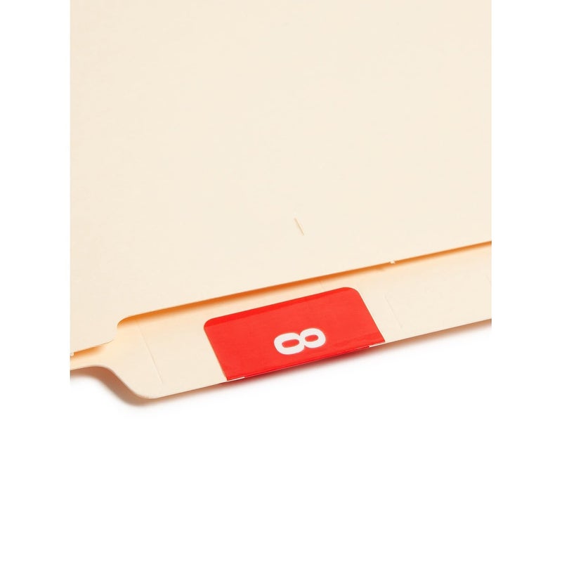 Smead DCC Color-Coded Numeric Label, 8, Label Roll, Red, 250 Labels per Roll (67428) - Image 3