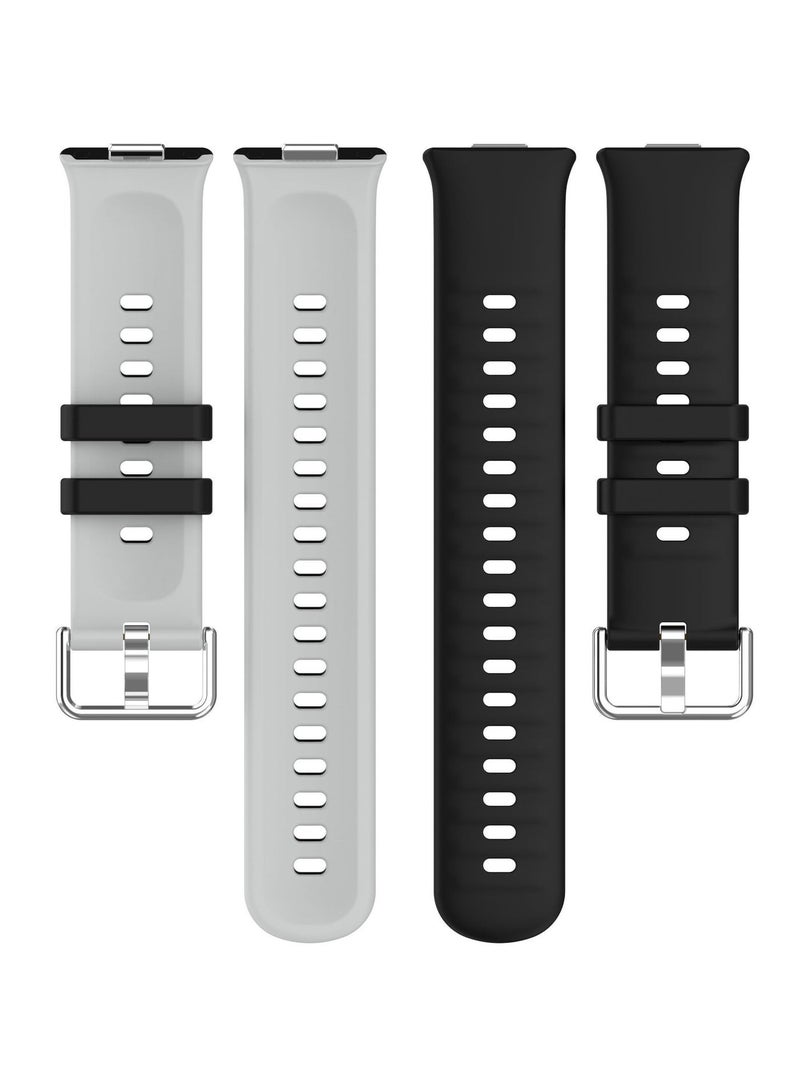 أتش دبليو 2 قطعة مناسبة ل هواوي Watchfit3 حزام سيليكون على الوجهين متناقضة هواوي فيت 3 حزام ثنائي اللون - Image 5