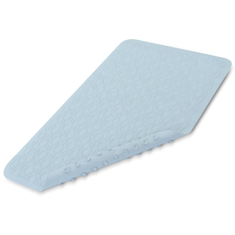 SlipX Solutions Durable Large Rubber Safety Mat 27 x 15 Feel Safe and Surefooted in Your Bath or Shower Extra Grippy Surface Texture and Over 200 Power Grip Suction Cups Machine Washable Gray