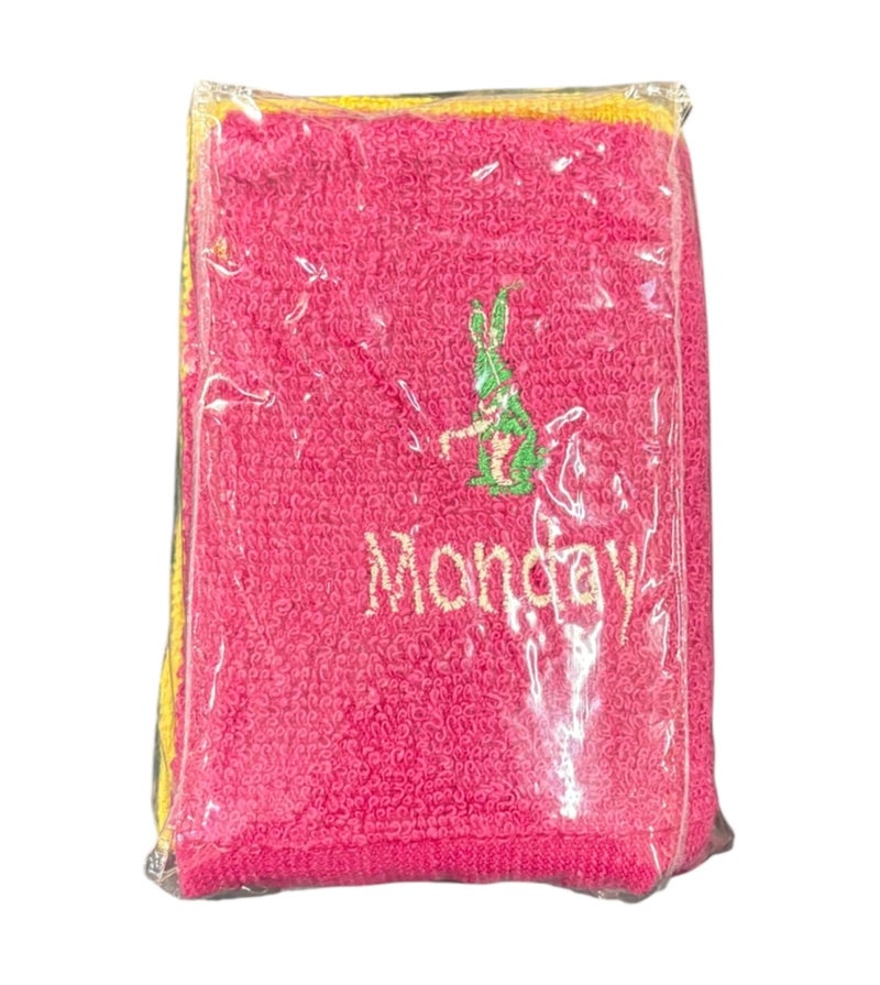 Mandhania Pure Cotton Monday to Sunday Pack of 7 Face Towels, Pack of 2 - Image 5