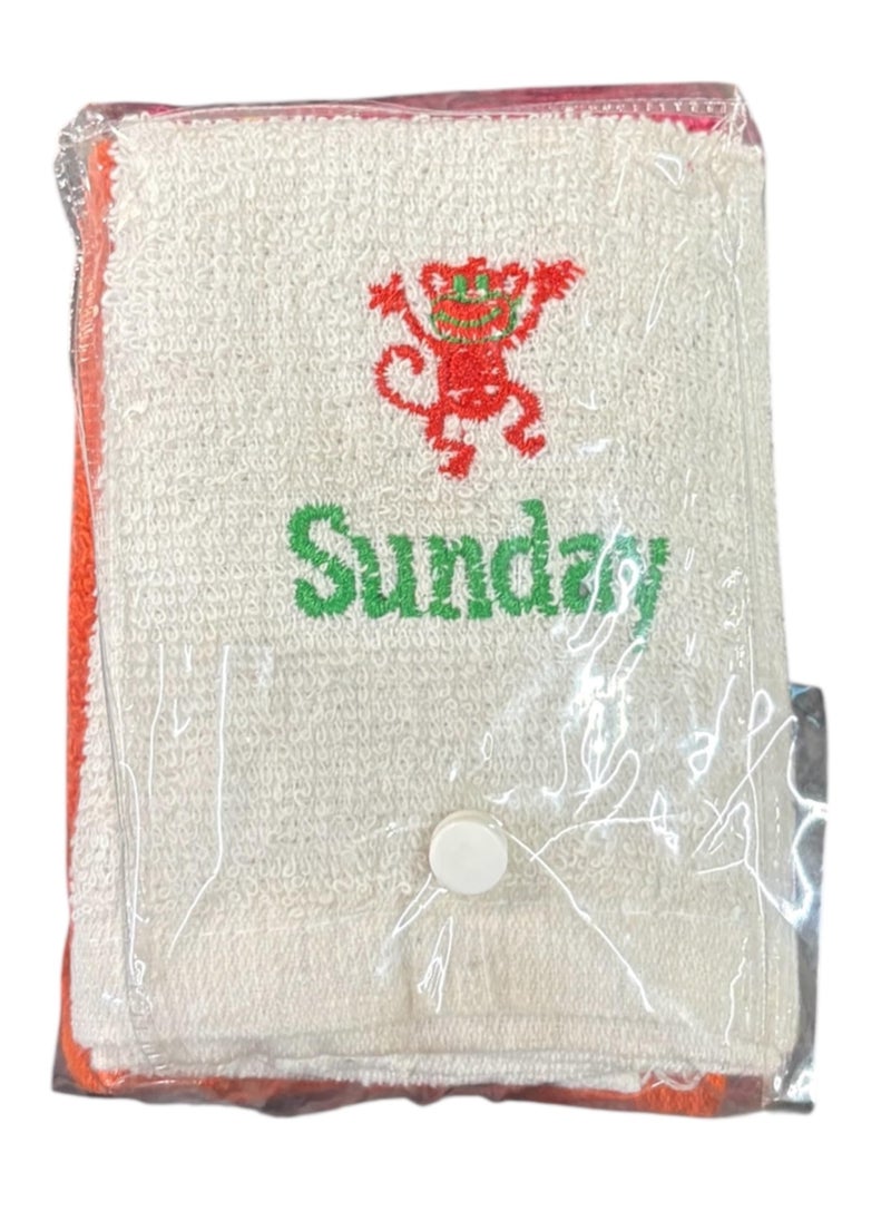 Mandhania Pure Cotton Monday to Sunday Pack of 7 Face Towels, Pack of 2 - Image 3
