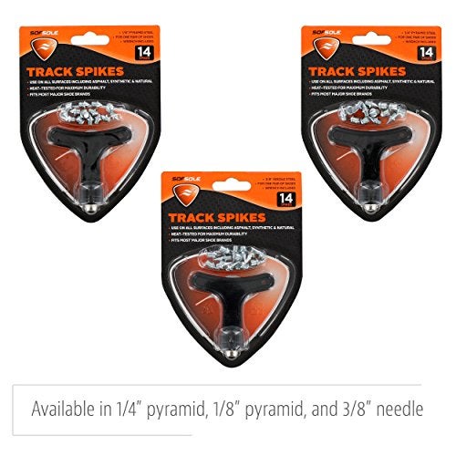 Sof Sole Replacment Steel Track Spikes for Running Shoes, Pyramid 1/8-Inch - Image 4