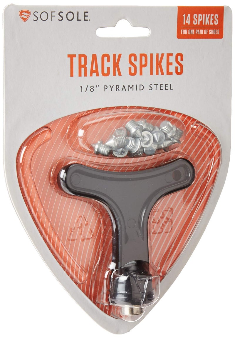 Sof Sole Replacment Steel Track Spikes for Running Shoes, Pyramid 1/8-Inch - Image 1