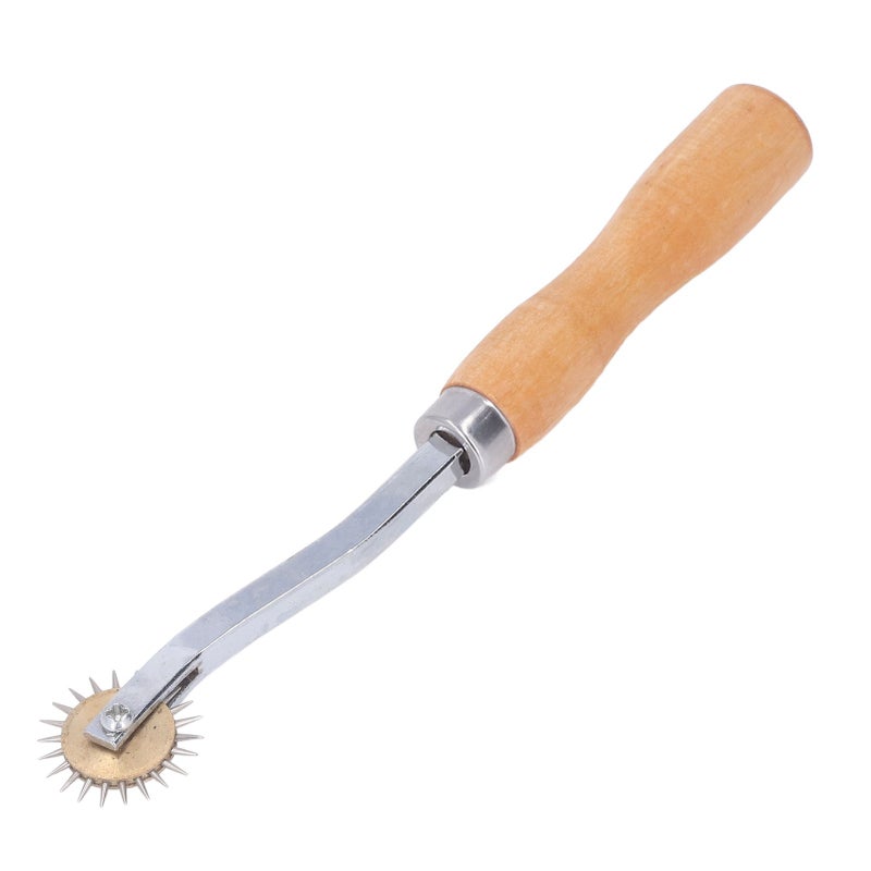 Tracing Wheel Wooden Handle Stainless Steel Incisive Needle Teeth Stamped Metal Pins Pounce Wheel for Leathercraft - Image 5