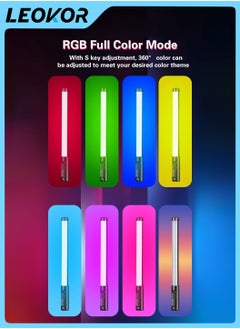 ليوكور ضوء فيديو ملء محمول باليد RGB، ضوء حلقة ملء التصوير الفوتوغرافي، ضوء تصوير داخلي، ضوء جو حي خارجي كامل الألوان، ضوء عصا LED  - Image 2
