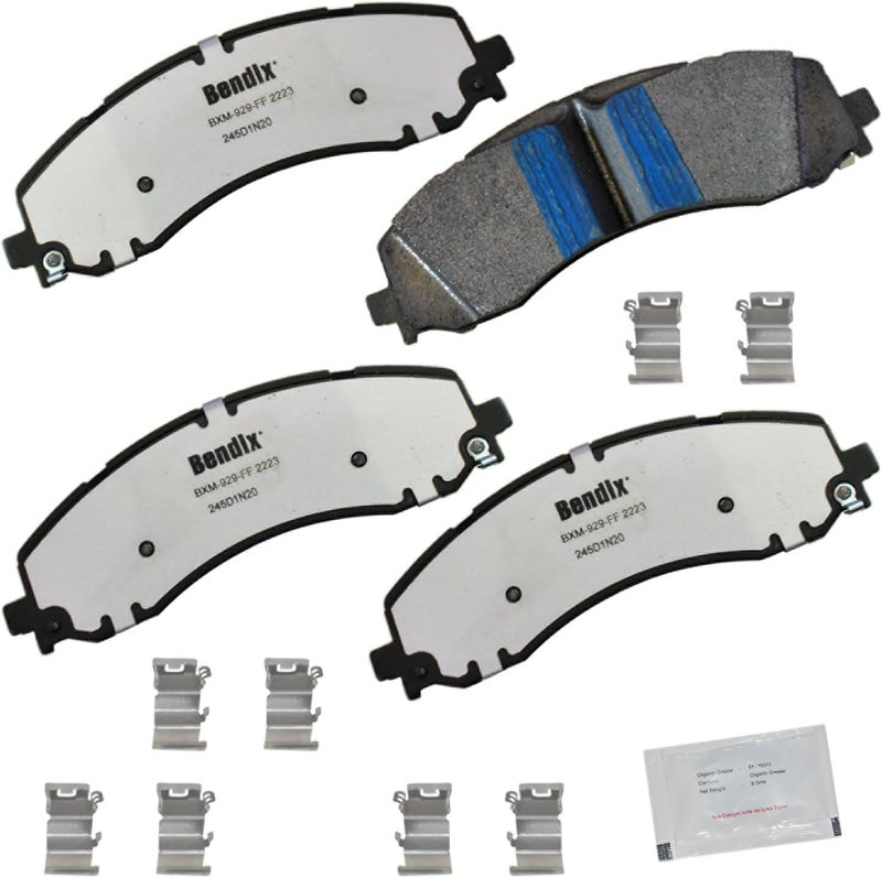 Bendix Fleet Metlok MKD2223FM Semi-Metallic Front Brake Pads for Ram 2500 2023-2019, 3500 2023-2019, 4000 2020-2019 - Image 1