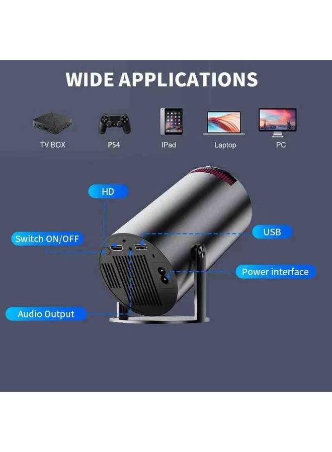 ALTRONE HY300 Smart Projector Android 12, Native 720P Resolution, Supports 4K Input, 180° Rotatable Mini Projector with Auto Keystone, Screen Mirroring for iOS & Android - Image 5