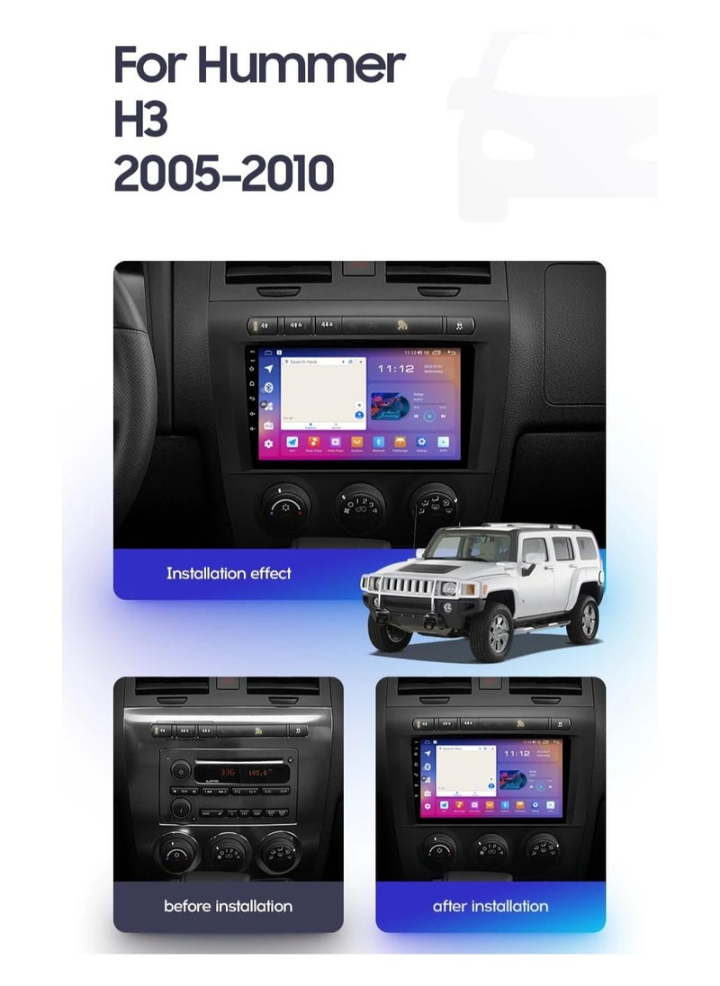 فيريكس ستيريو سيارة أندرويد لـ Hummer H3 2005-2010 يدعم Apple Carplay Android Auto لاسلكيًا 4 جيجابايت من ذاكرة الوصول العشوائي واجهة سريعة كاميرا AHD متضمنة 4G Wifi USB شاشة تعمل باللمس QLED  - Image 2