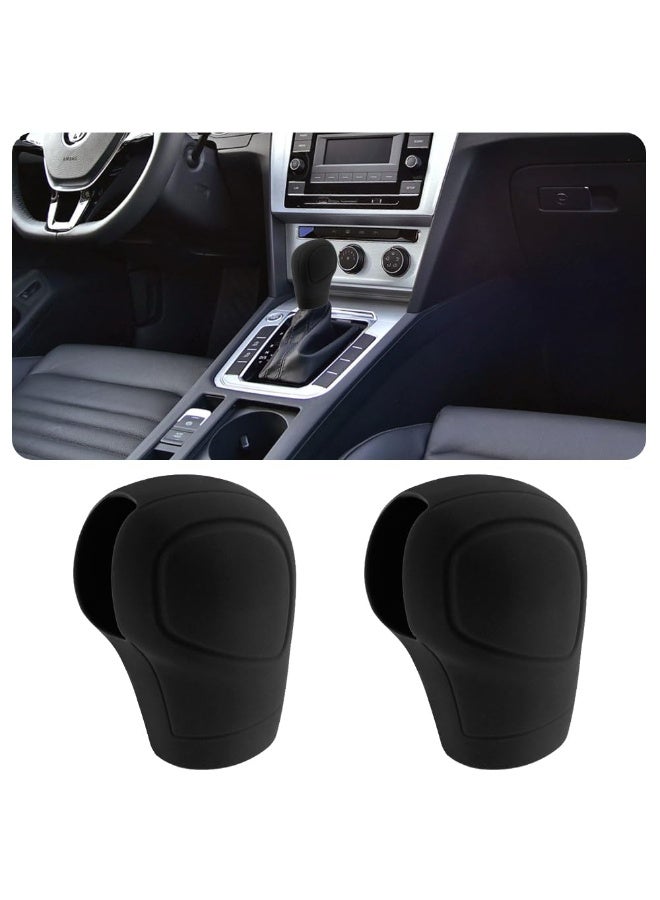 Car Gear Shift Cover - Silicone Auto Gear Shift Knob Cover - Preventing Automatic Shifter Knobs Aging - Universal Car Interior Decor Accessories for Women or Man (Black) - Image 1