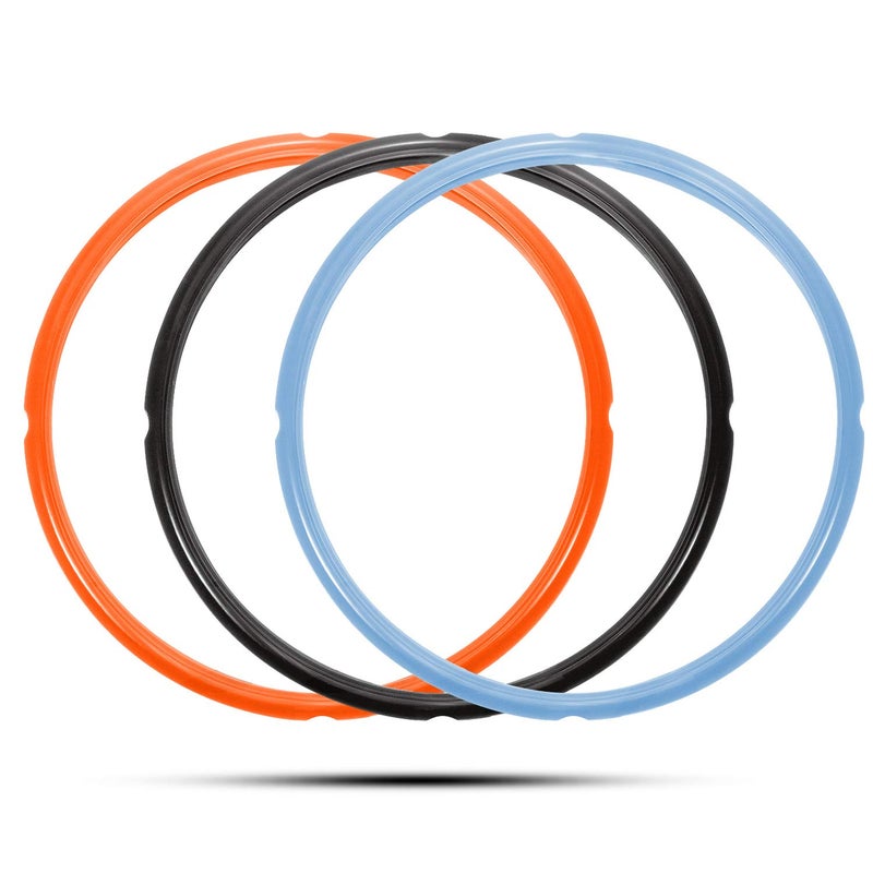 STYDDI 3 Pack 8qt Silicone Sealing Ring for Instant Pot Replacement Seal Gasket for Instant Pot 8 Quart Model Fits Duo 8 Quart Crisp 8 Quart Duo Plus 8 Quart Whisper Quiet 8 Quart Pro 8 Quart