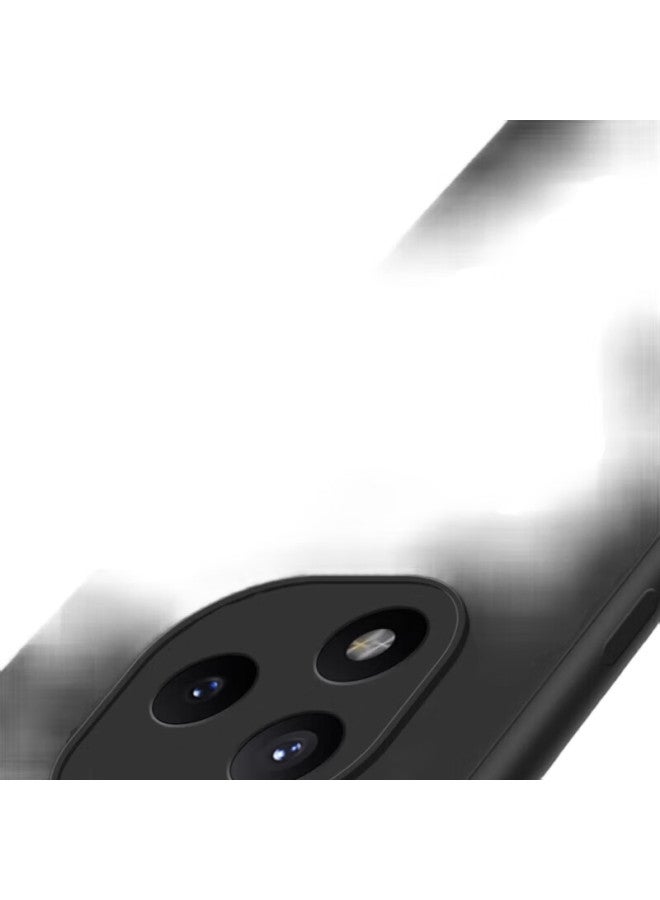 MAIKUQI Phone Case For Xiaomi Redmi Note 14, Full Coverage Frosted Soft Shell, Shockproof Protective Cover - Matte Black - Image 1