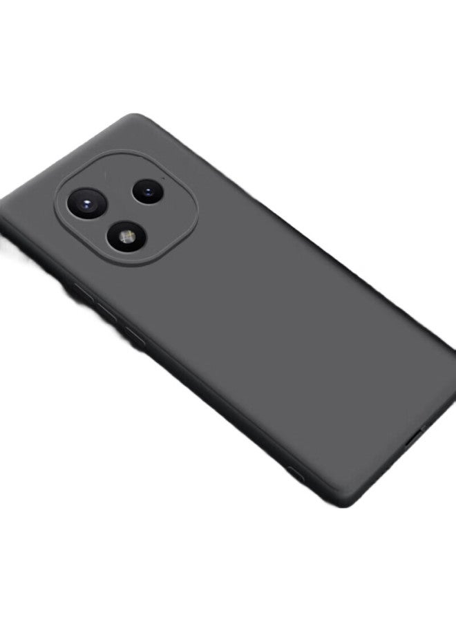 MAIKUQI Phone Case For Xiaomi Redmi Note 14, Full Coverage Frosted Soft Shell, Shockproof Protective Cover - Matte Black - Image 2