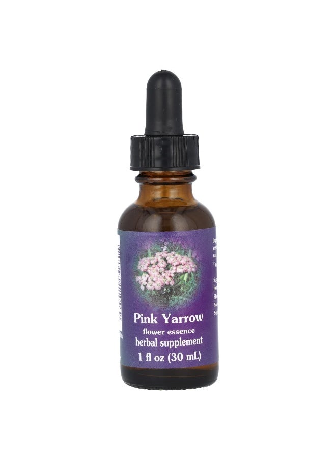 Flower Essence Services Flower Essence Services, Pink Yarrow, Flower Essence, 1 fl oz (30 ml)  - Image 1