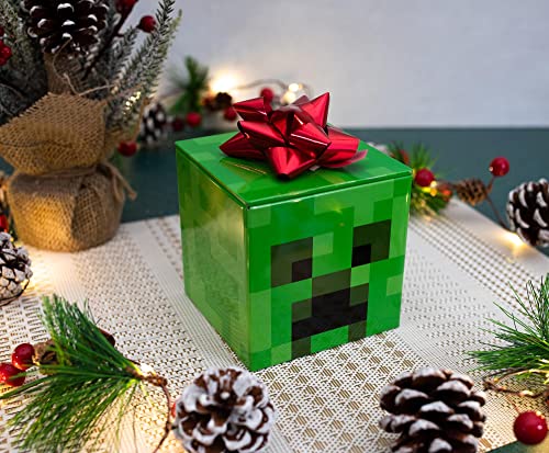 Minecraft Creeper 4-Inch Tin Storage Box Cube Organizer with Lid | Basket Container, Cubby Cube Closet Organizer, Home Decor Playroom Accessories | Video Game Toys, Gifts And Collectibles - Image 4