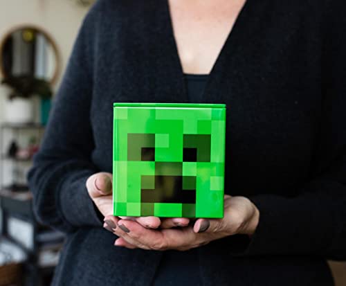 Minecraft Creeper 4-Inch Tin Storage Box Cube Organizer with Lid | Basket Container, Cubby Cube Closet Organizer, Home Decor Playroom Accessories | Video Game Toys, Gifts And Collectibles - Image 3