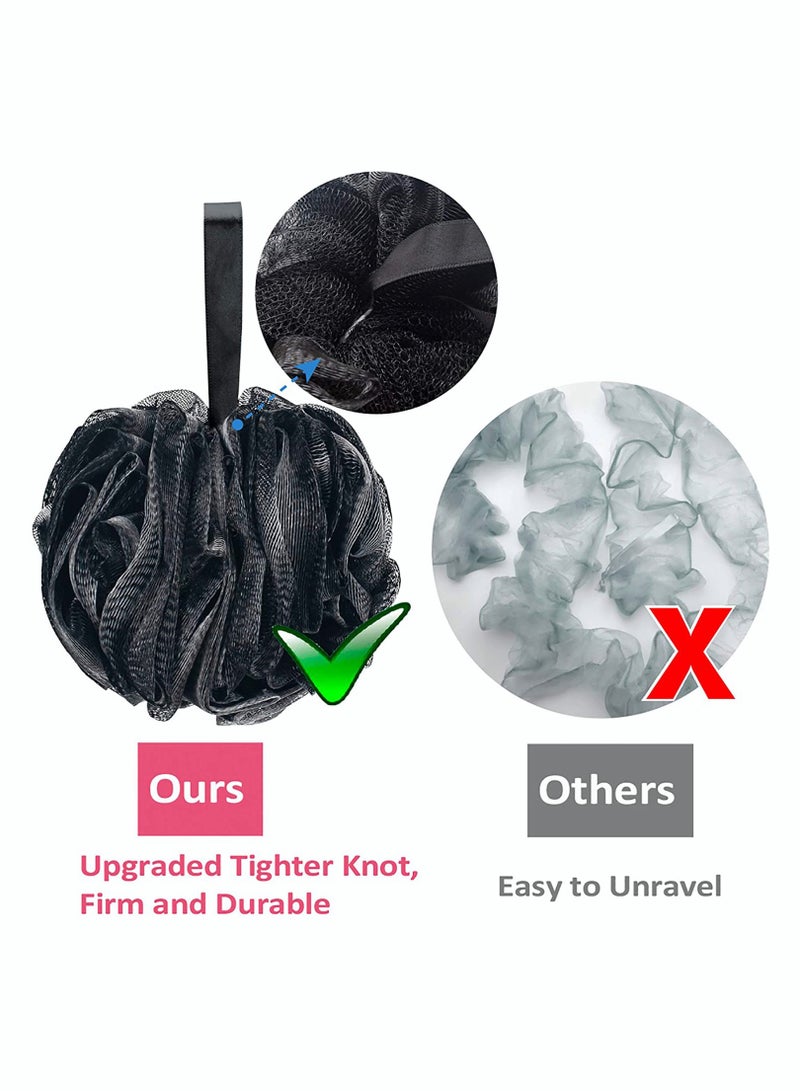 3 Pack Bath Shower Sponge Exfoliating Pouf Loofahs for Women Men Clean Soothe Skin - Image 4
