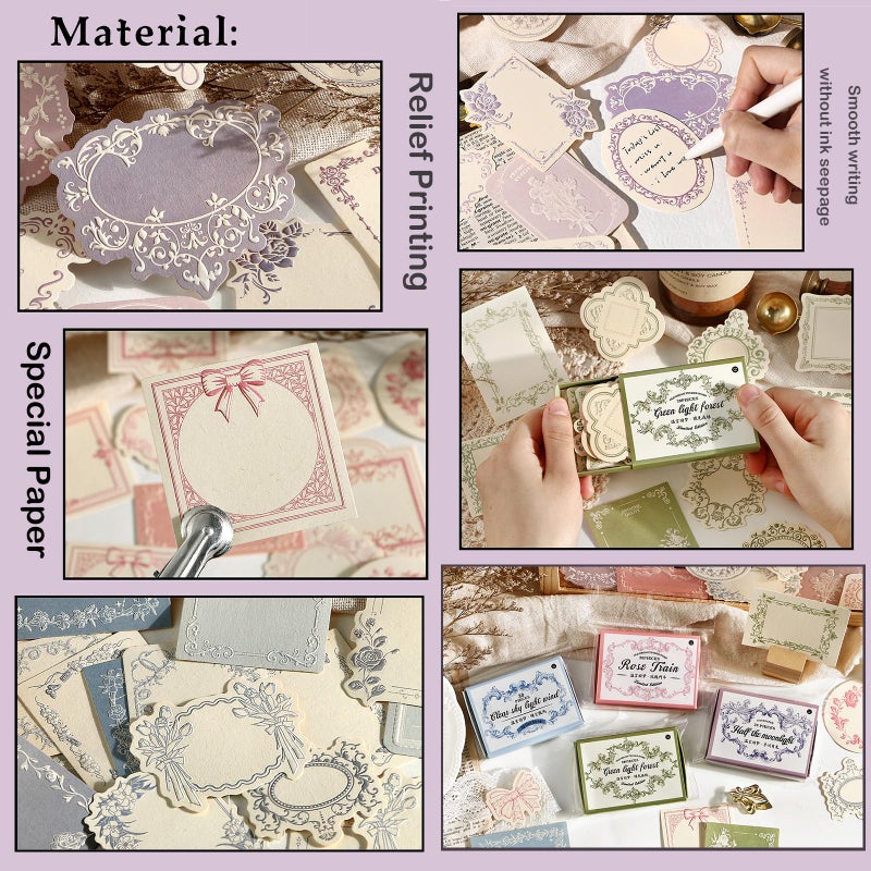 Maxleaf 120pcs Vintage Scrapbooking Letter Writing Paper for Journaling Supplies, Aesthetic Decorative Craft Material Paper for Junk Journals Planner Scrapbook - Image 5