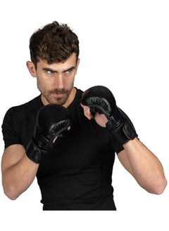 Essential 7 oz MMA Gloves Men & Women | Gloves for Martial Arts Sparring & Training Gloves | Hybrid MMA Kick Boxing Gloves Men | Grappling Gloves (All Black, Small/Medium) - pzsku/ZB0C2F474E6BAB3AB88E9Z/45/_/1729668748/ec6a1864-c6f7-47cd-bc10-c0774d0f93aa