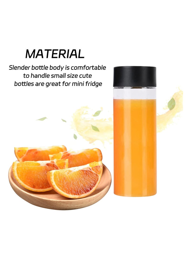 Luxoraq 6PCS 300ML Clear Plastic Juice Bottles with Tamper-Seal Lids – Reusable PET Beverage Containers for Smoothies, Milk, Juice, Coffee, Water & Ramadan Iftari Soft Drinks - Image 2
