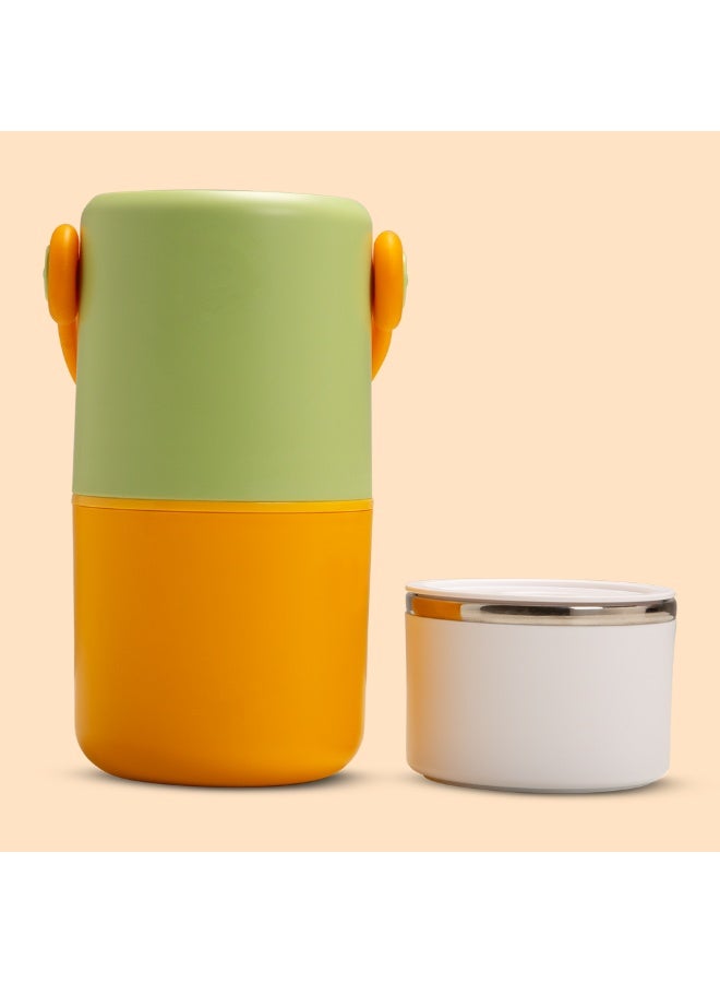 HYDROBREW صندوق غداء هيدروبرو مزدوج الطبقات من الفولاذ المقاوم للصدأ مع ملعقة وشوكة قابلة للطي - حكيم وعنبر - Image 4