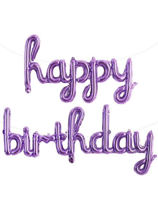 TONIFUL بالونات عيد ميلاد تونيفول الأرجوانية 16 بوصة من مادة المايلار الأرجوانية مع حروف مكتوبة بخط اليد / خط مائل لافتة بالونات قابلة لإعادة الاستخدام لتزيين عيد الميلاد للبنات والأولاد والأطفال والبالغين - Image 1